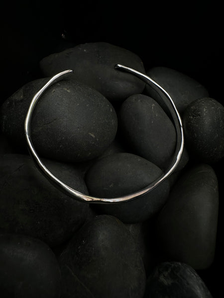 Valaria Collection - Silver Wavy Cuff Bracelet