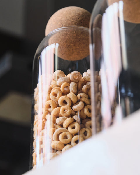 Alvaro Glass Bottle with Cork Ball Top