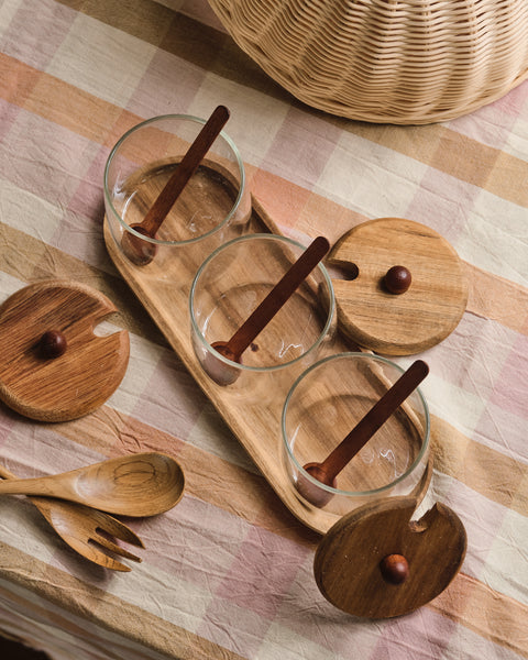 Glass Seasoning Jars - Set of 3