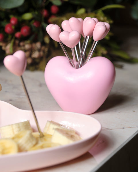 Heart Shape Fruit Fork Set