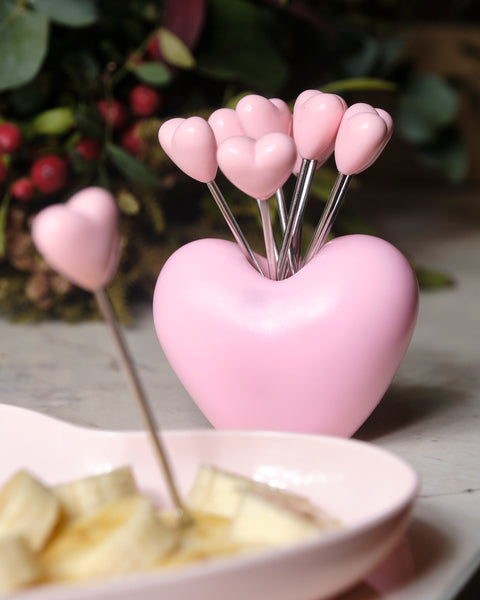 Heart Shape Fruit Fork Set