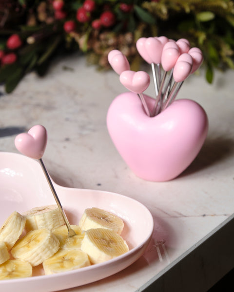 Heart Shape Fruit Fork Set