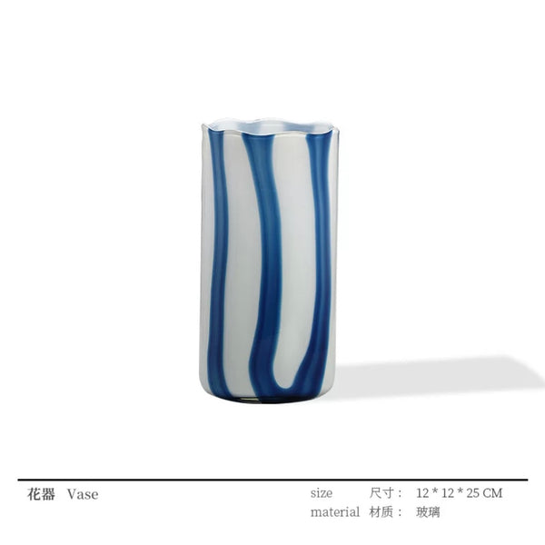 Lou Blue Stripes Straight - Large