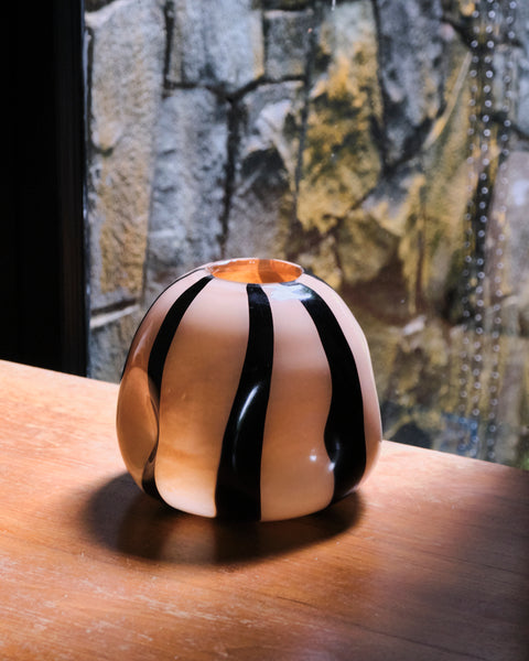 Lolli Striped Round Vase - Short