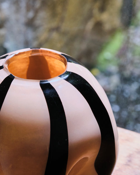 Lolli Striped Round Vase - Short
