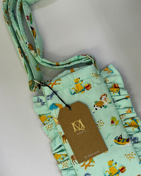 Maison Q Crossbody Frilled Phone Pouch