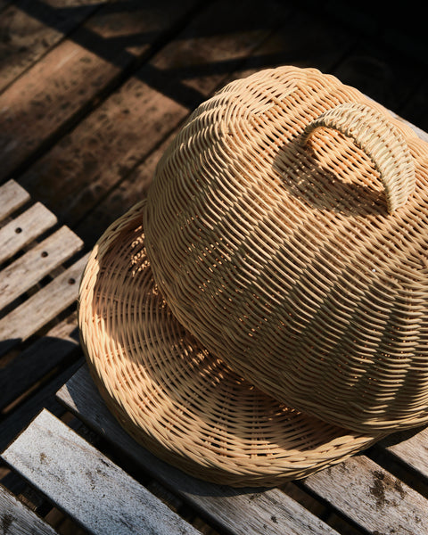 Uluwatu Rattan Tray with Food Cover
