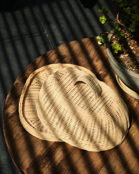 Uluwatu Rattan Tray with Food Cover