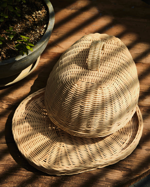 Uluwatu Rattan Tray with Food Cover