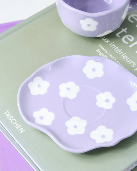 Summer Daze Purple Flower Cup and Saucer