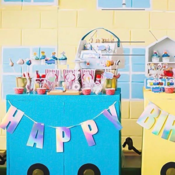 Birthday Banner (Iridescent Typography)