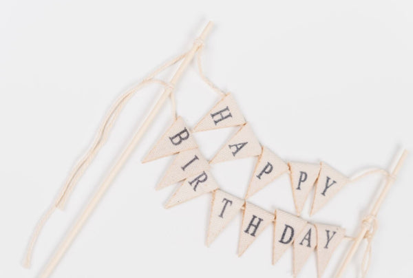 Blossom Pennant Flag Cake Topper