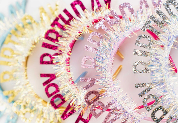 Pink Sparkly Birthday Headband