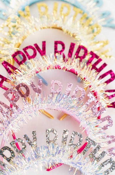 Pink Sparkly Birthday Headband