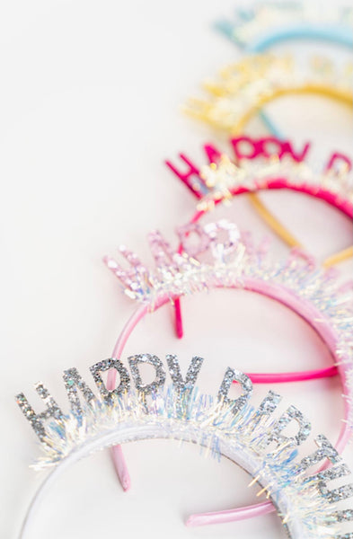 Pink Sparkly Birthday Headband