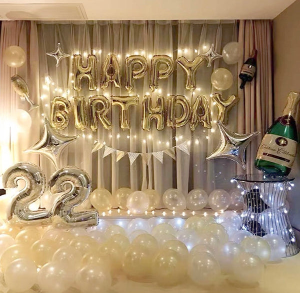Birthday Balloon Set (Gold)