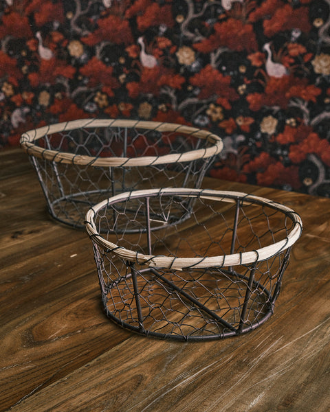 Hudson Chicken Wire Bread Basket Round - Large