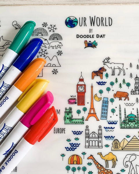 Erda Ally: Reuseable Colouring Mat Set