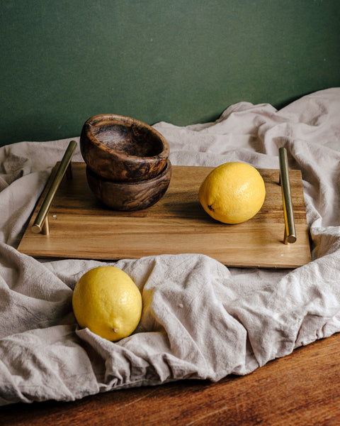 Mizi Wooden Tray - Short and Wide