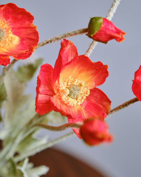 Artificial Flower - Flanders Poppy (Short)