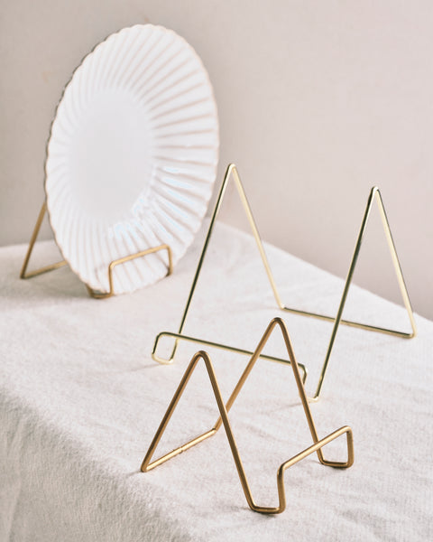 Gold Plate Stand - Large