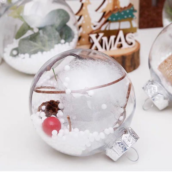 Red Holly fruit and Snow Baubles - Set of 16