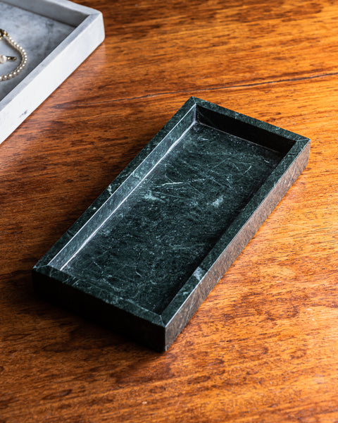 Mayfair Rectangular Green Marble Tray