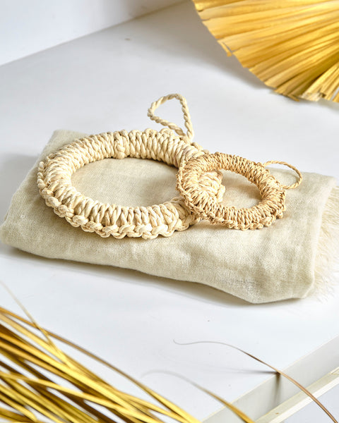 Woven Raffia Trivet Ring - Small
