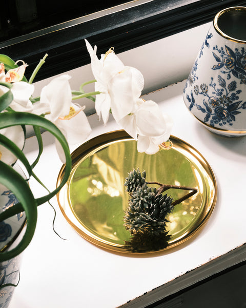 Round Gold Tray