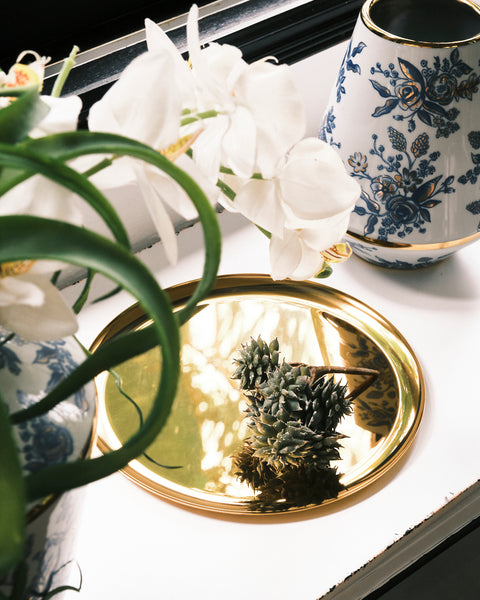 Round Gold Tray