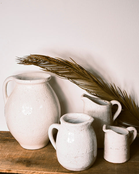 Ancient Greek Crackled Glaze Jugs - Large and Curvy