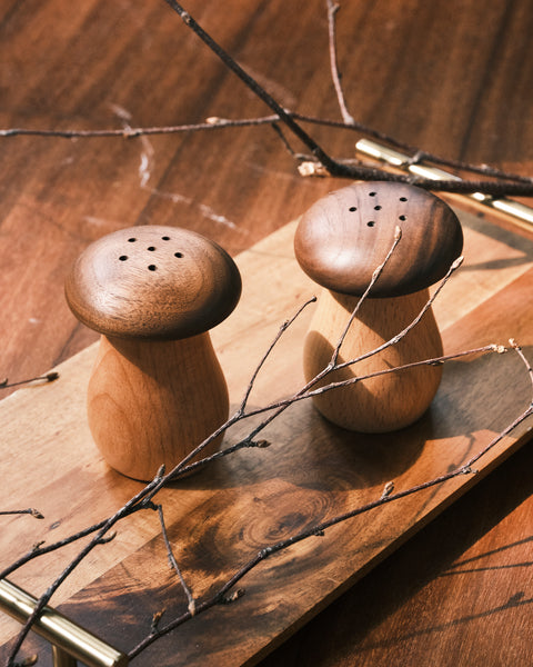 Wooden Mushroom Toothpick Shaker