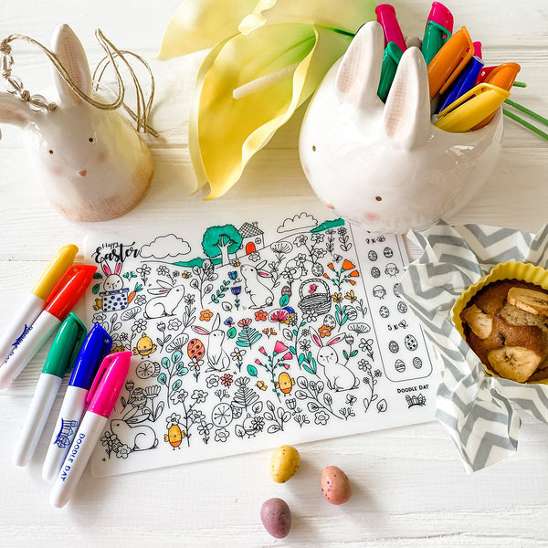 Erda Ally: Limited Edition A5 Doodle Mat: Happy Easter