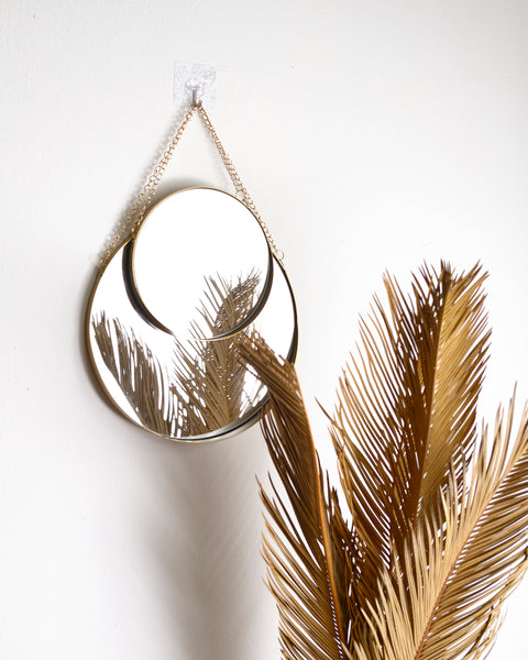 Ophir Hanging Brass Mirror - Small